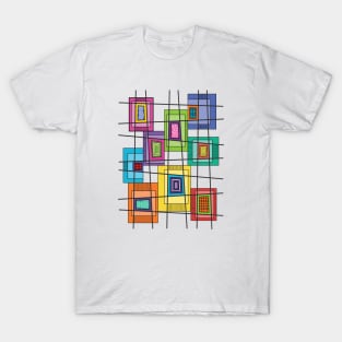 Colorful Abstract Midcentury Vibes T-Shirt